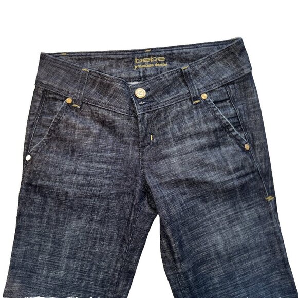 bebe premium denim, woman's 26 p, DARK WASH, Jeans, Wide leg, dark wash - Picture 4 of 11